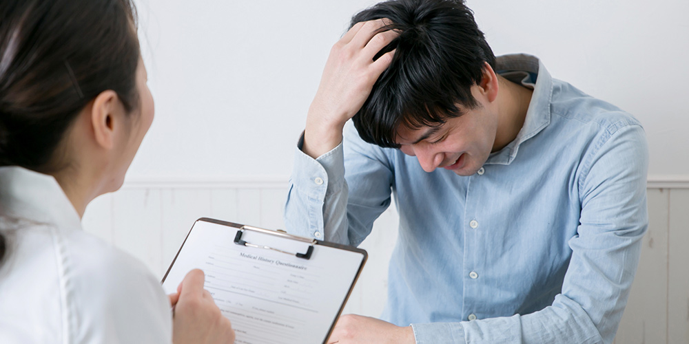 自由が丘で男性型脱毛症（AGA）や薄毛で悩む男