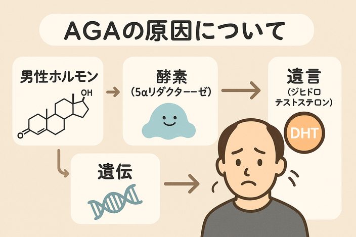 男性型脱毛症（AGA）の原因