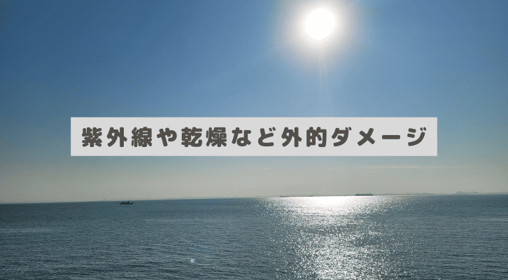 紫外線や乾燥など外的ダメージでほうれい線が出来る