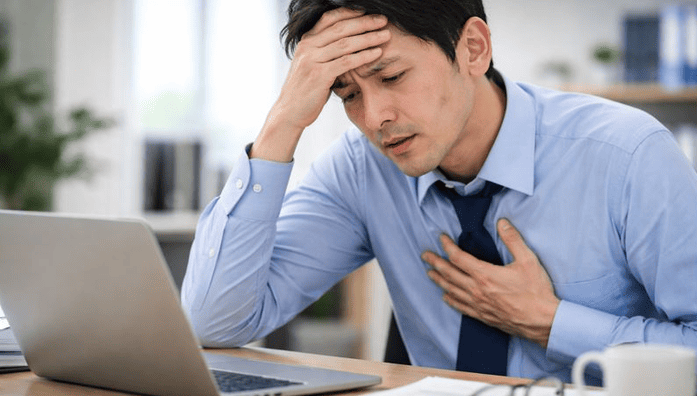 自由が丘で働いていて咳が止まらず呼吸器内科がある世田谷内科·糖尿病総合クリニックへ行こうと思っている男性