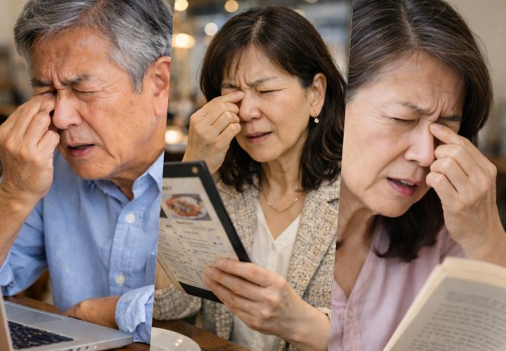 老眼に関するお悩み、こんな場面で、ふと困ることが増えていませんか？